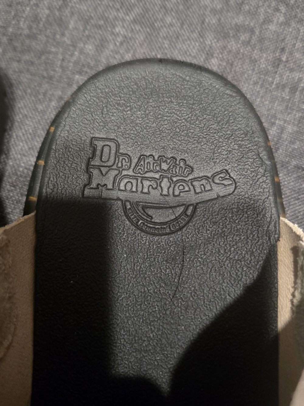 Dr. Martens Beige Suede Clog Slip-On with Buckle Strap - Picture 3 of 5